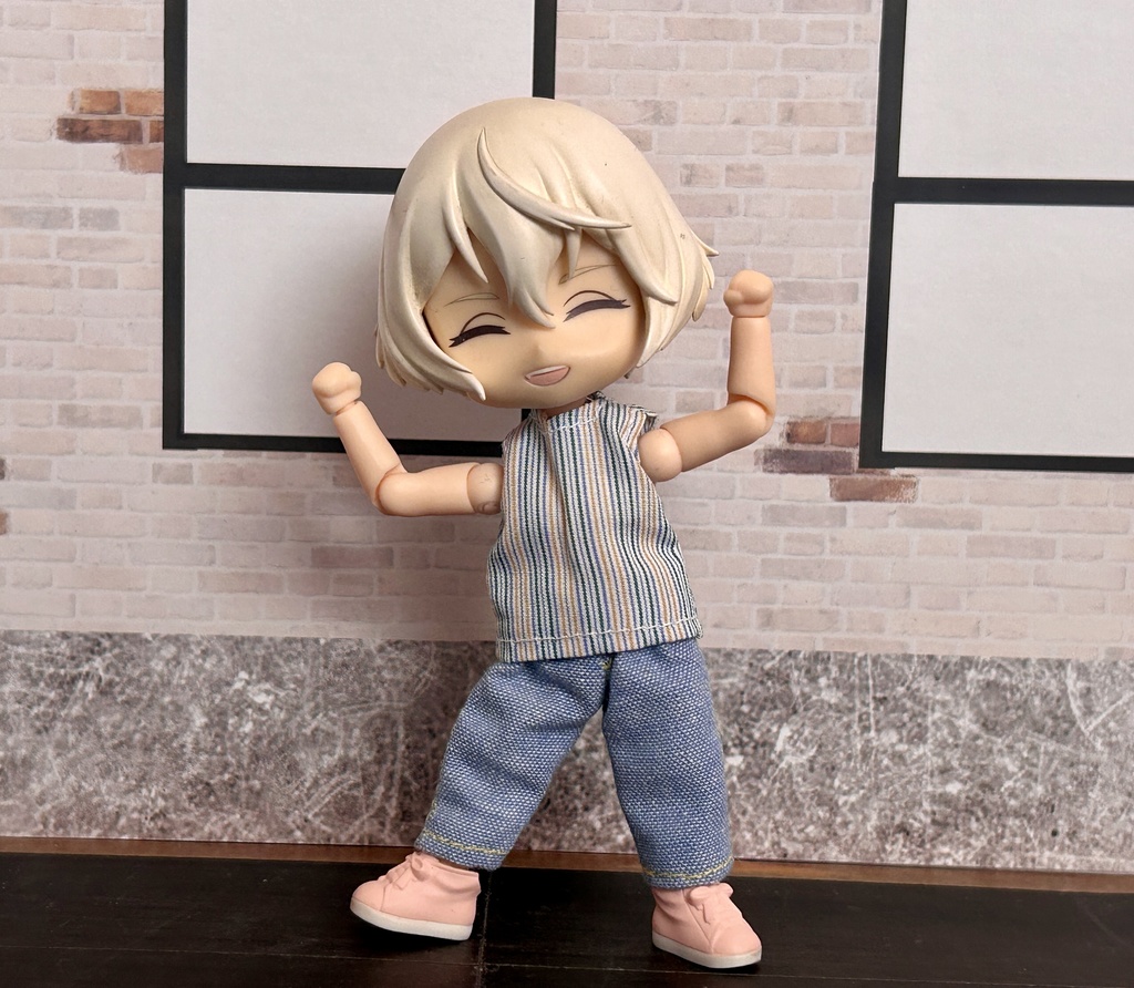 ねんどろいどどーるサイズ　デニムワイドパンツ