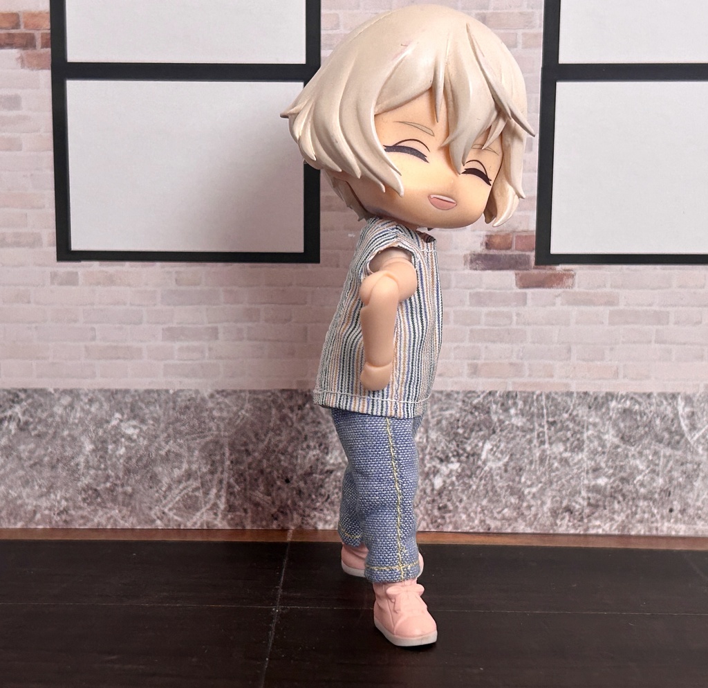 ねんどろいどどーるサイズ　デニムワイドパンツ