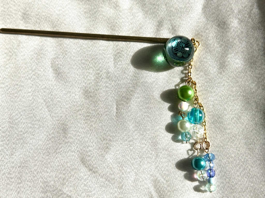 刀紋入り レジン製かんざし3