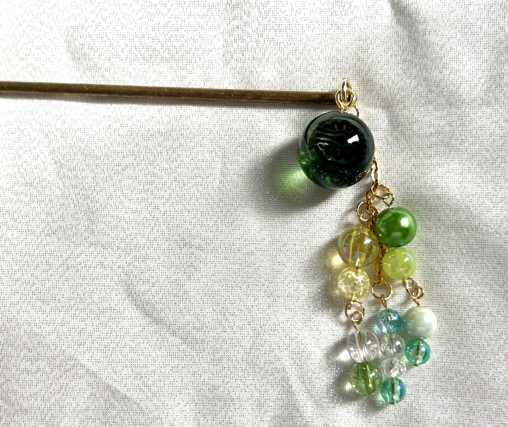 刀紋入り レジン製かんざし3