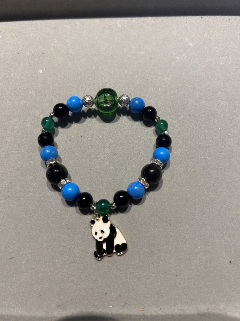 刀紋入りレジン玉つき ブレスレット