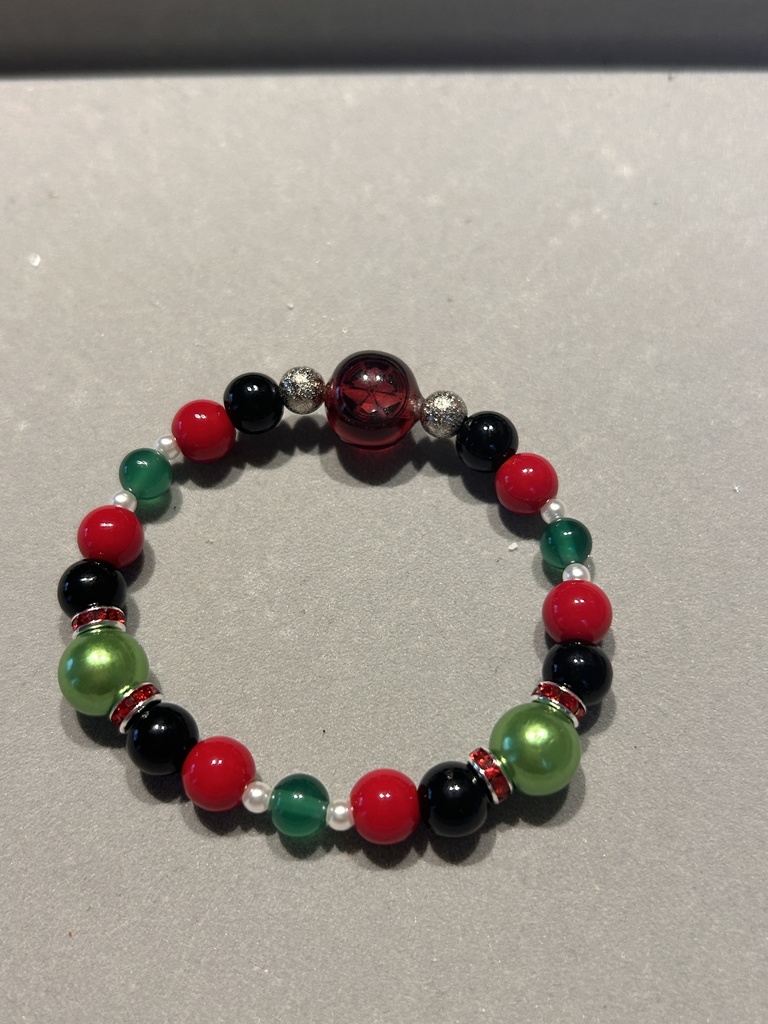 刀紋入りレジン玉つき ブレスレット