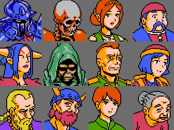 8bitレトログラフィック 歩行キャラ素材集