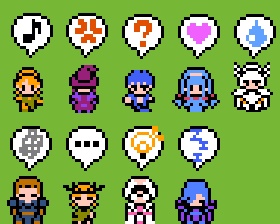 8bitレトログラフィック 歩行キャラ素材集