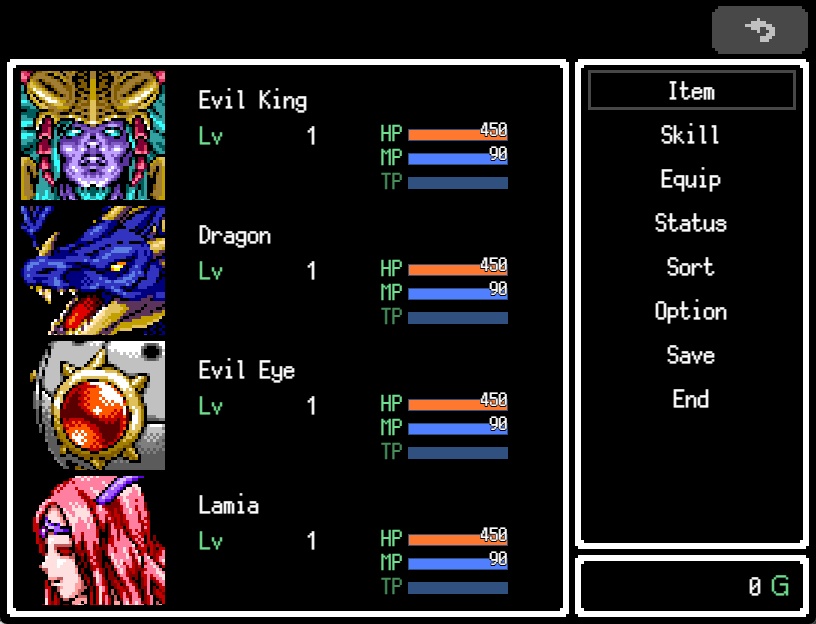 メガファンタジー 歩行モンスター&顔グラ