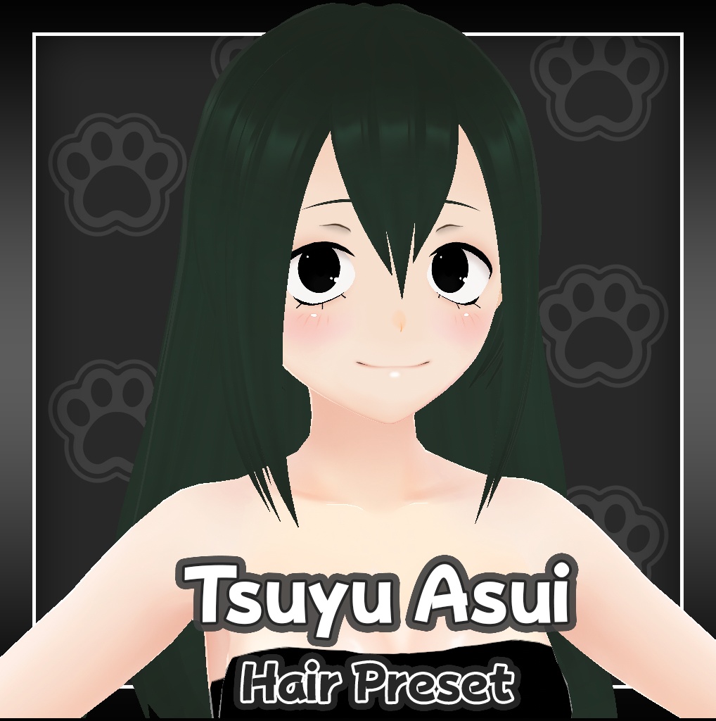 [Vroid] Tsuyu Asui (蛙吹 梅雨) Hair Preset - 僕のヒーローアカデミア