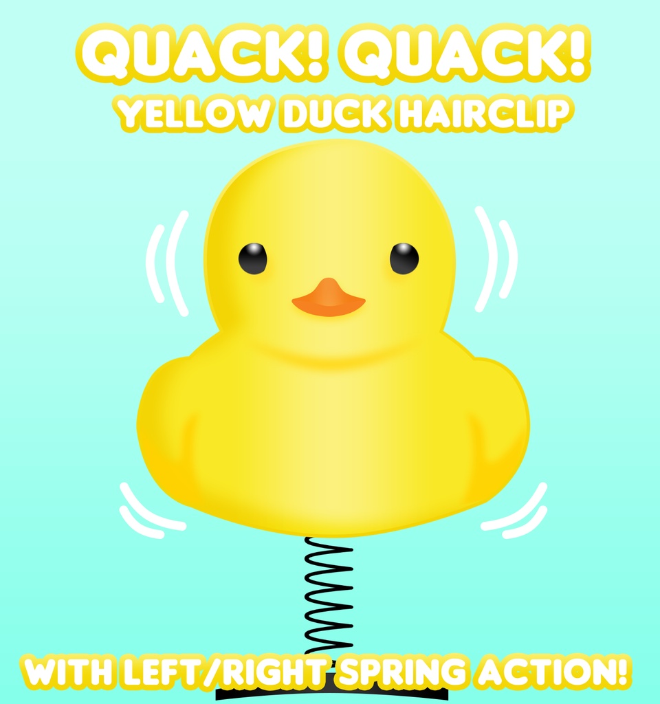 [Live2D Item for VTS] - Yellow Duck Hairclip (イエロー アヒル クリップ) [Vtuber]