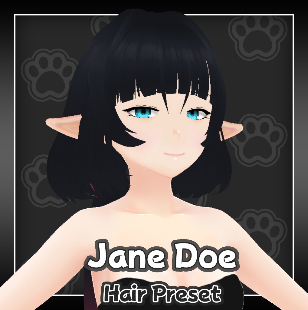 [Vroid] Jane Doe (ジェーン・ドウ) Hair Preset