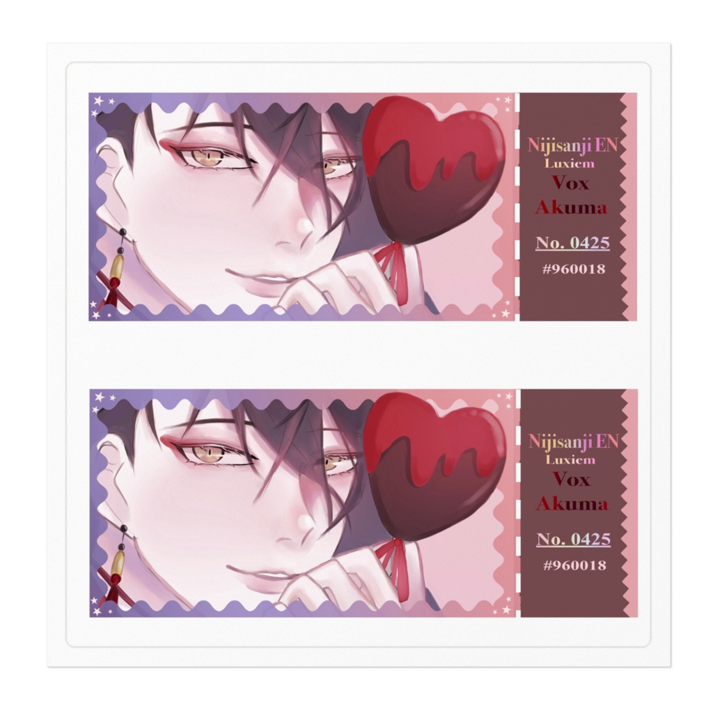 ヴォックス・アクマ バレンタイン チケット風ステッカー