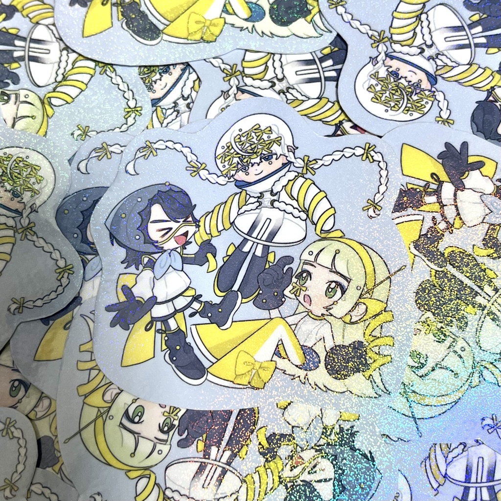 ホログラムダイカットステッカー 【宇宙探索小部隊】