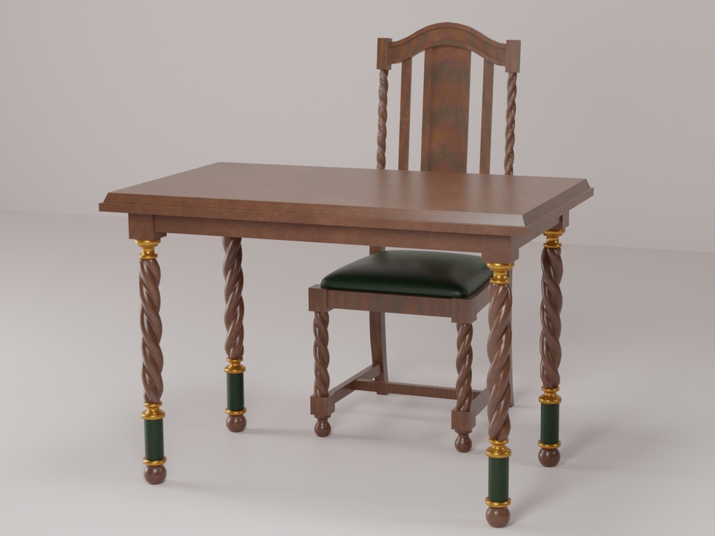 アンティークデスク&チェア1