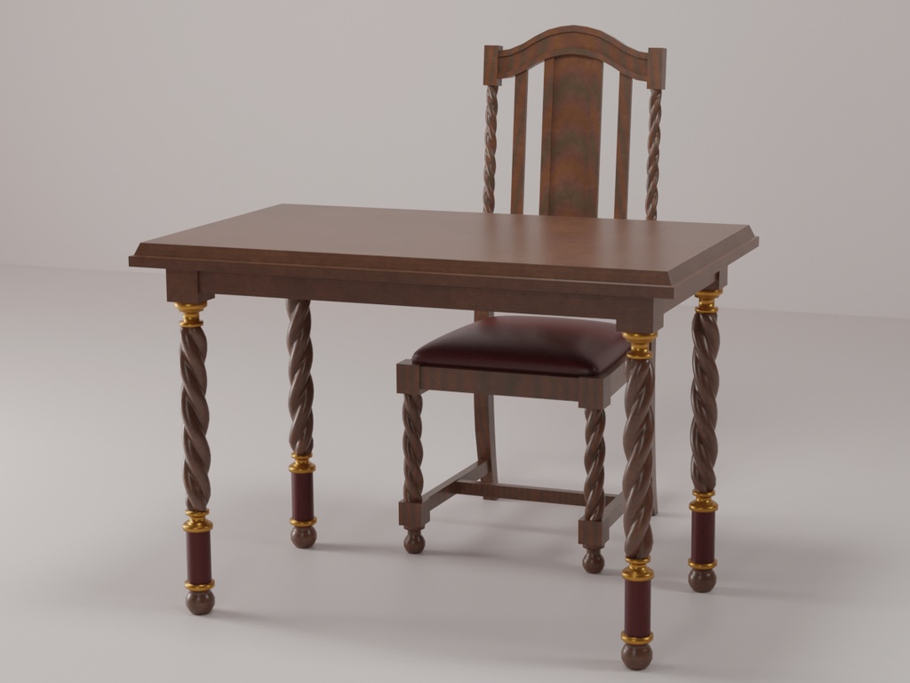 アンティークデスク&チェア1