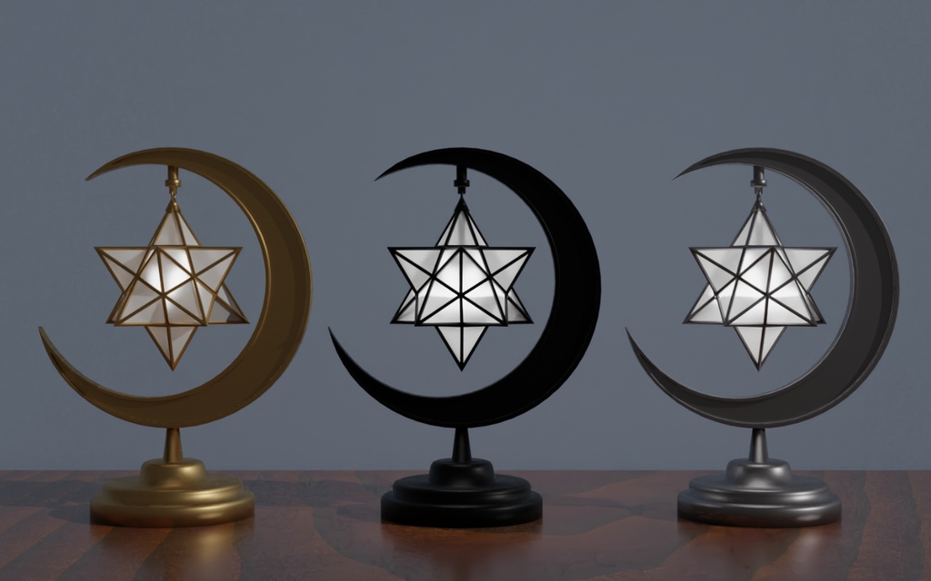 星と月のライト