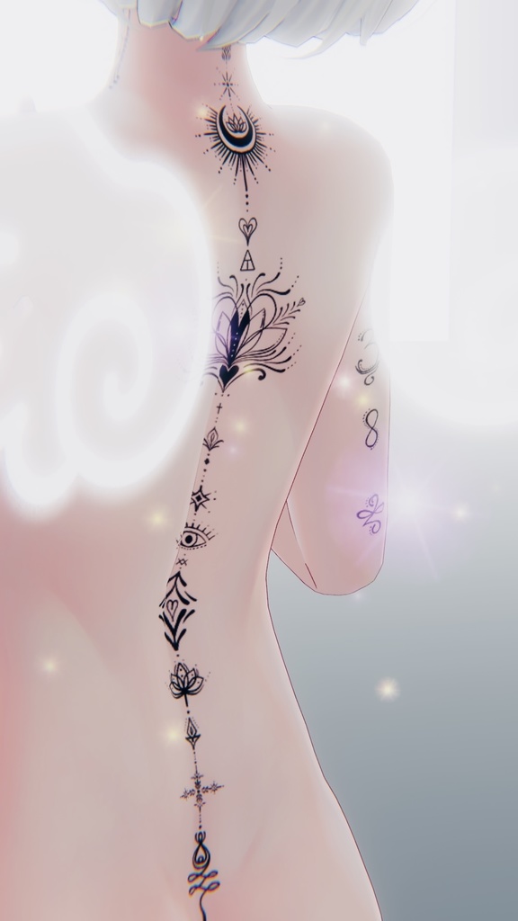 Unalome symbol tattoo