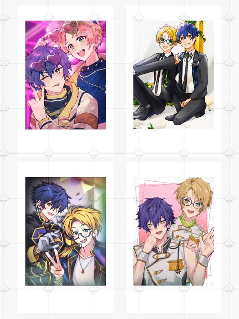 【ジュン＆真 ペーパーラリー】チェキカード 4枚セット