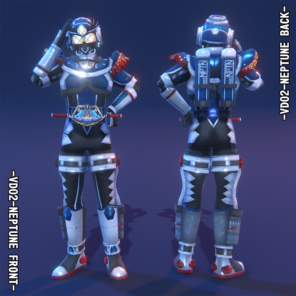 オリジナル3Dアバター「VD02-NEPTUNE(バーチャルダイバーネプチューン)」