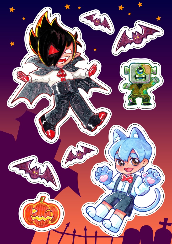 みんなでハロウィンシール