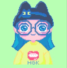 HGKYS-ロング・眼鏡 ┋Vtube studio対応┋ドット絵┋ Live2D