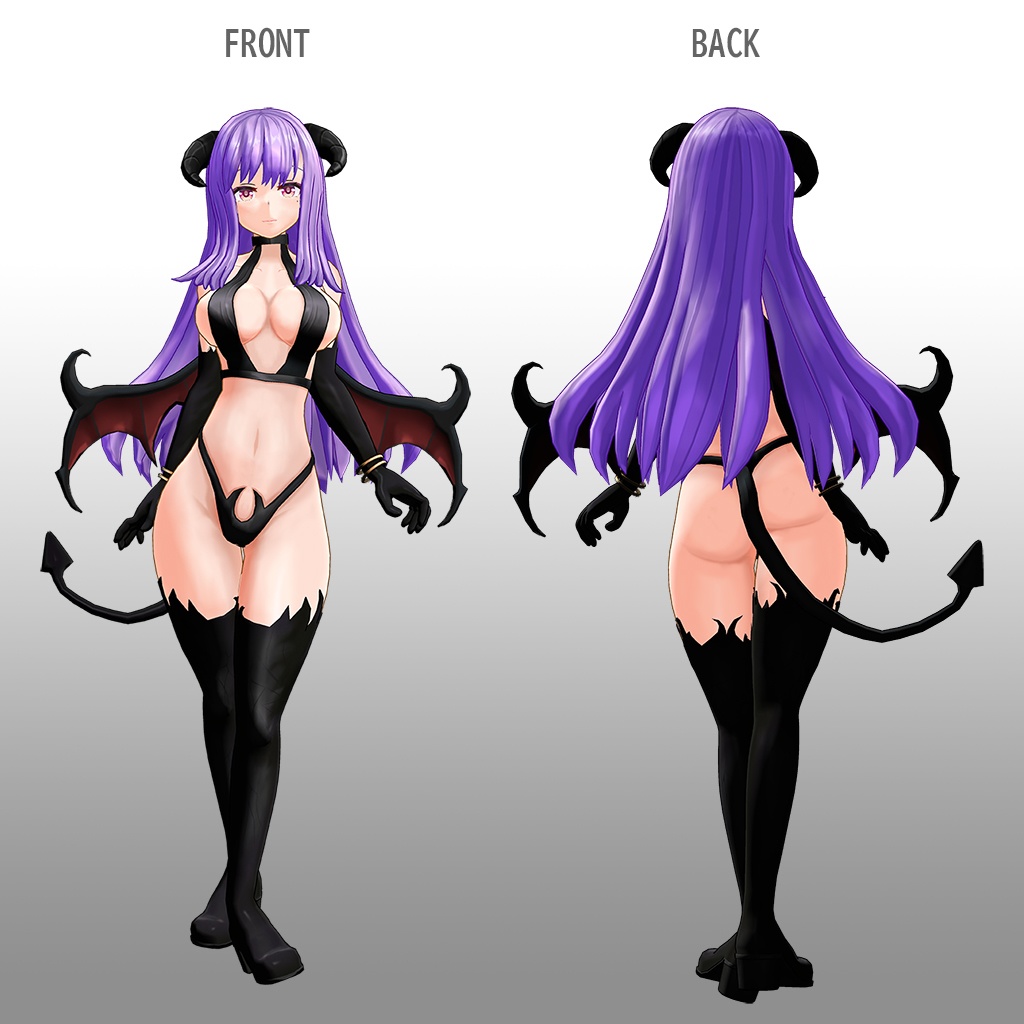 オリジナル3Dモデル「サキュバスのおねえさん」