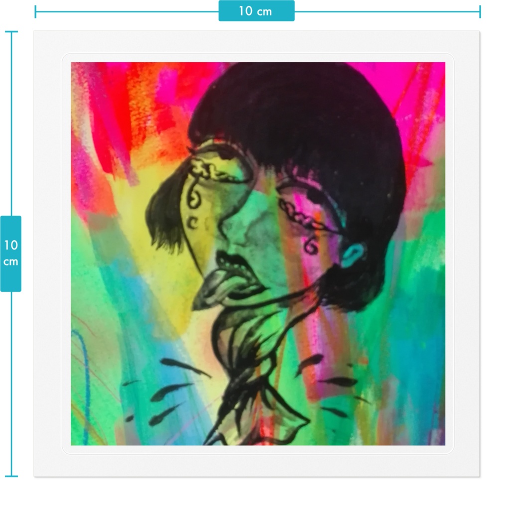 苦し美ちゃんカラフルステッカー