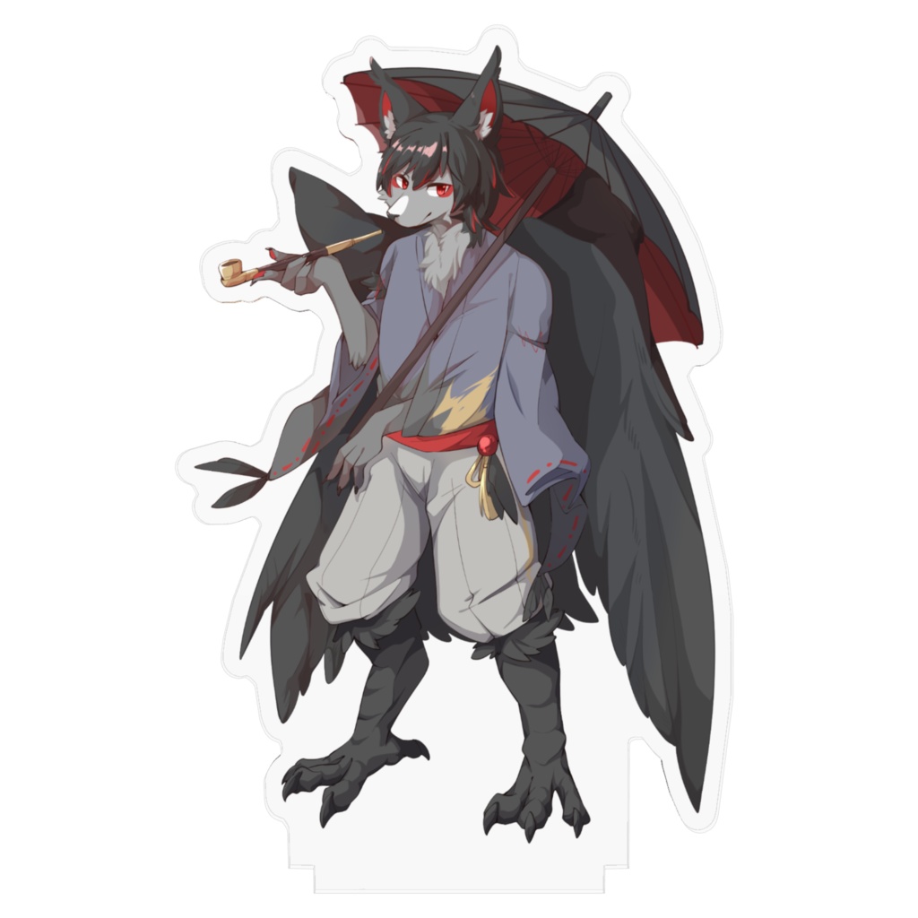 アクリルスタンド紅狼(和傘&キセル)