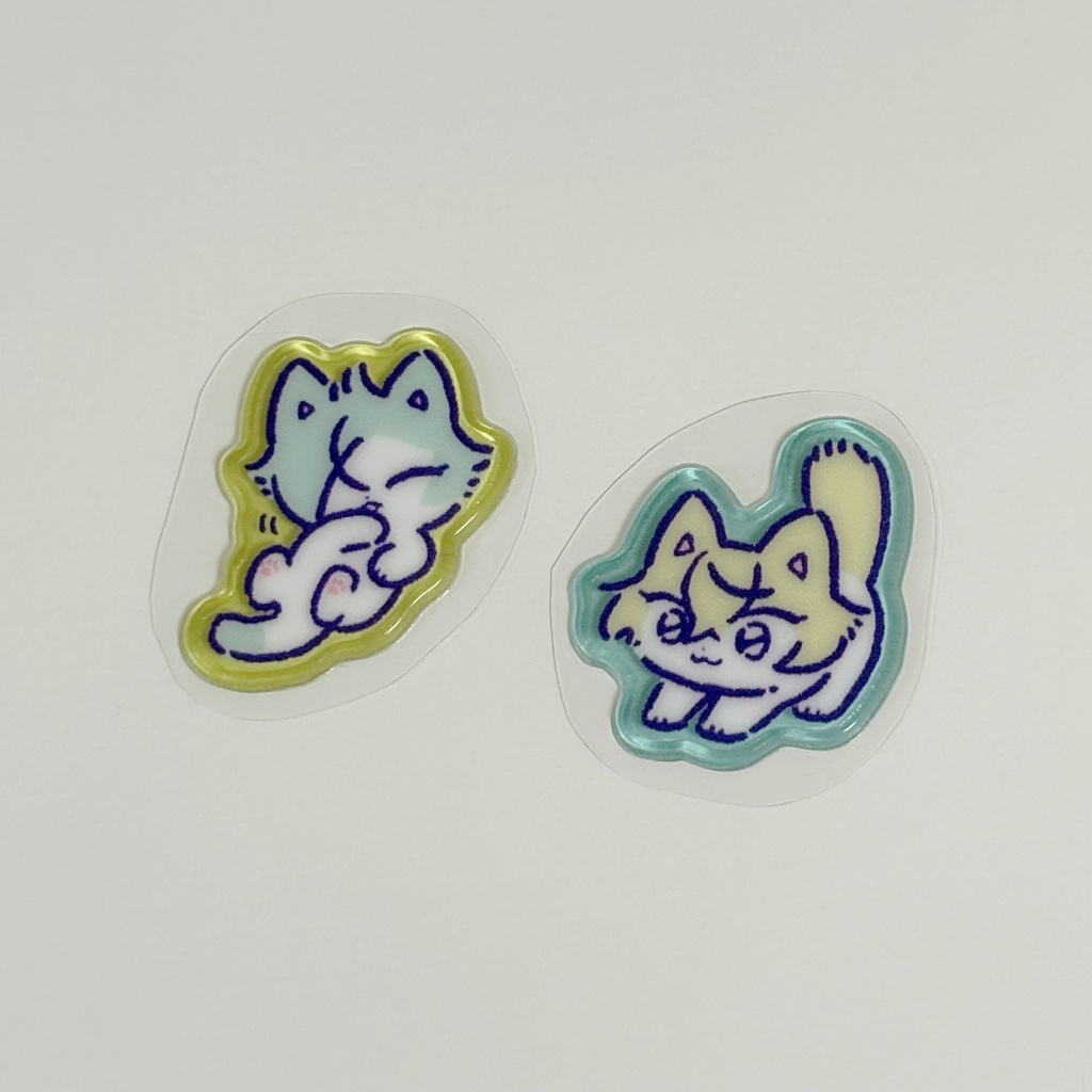 ねこの髭膝フレークシール（10枚入り）