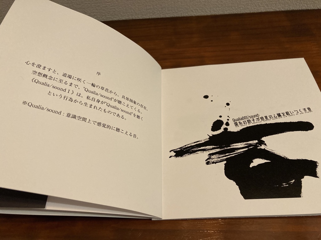 作品集《Qualia/sound I》~「音」を心で聴くということ~