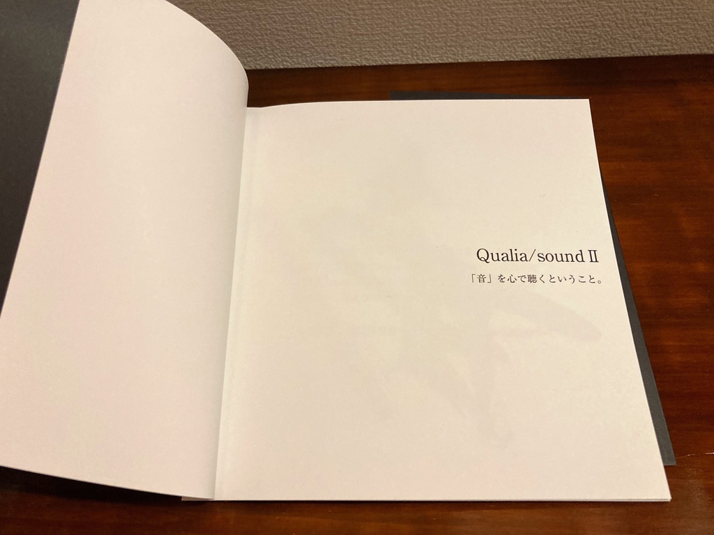 作品集《Qualia/sound Ⅱ》~「音」を心で聴くということ~