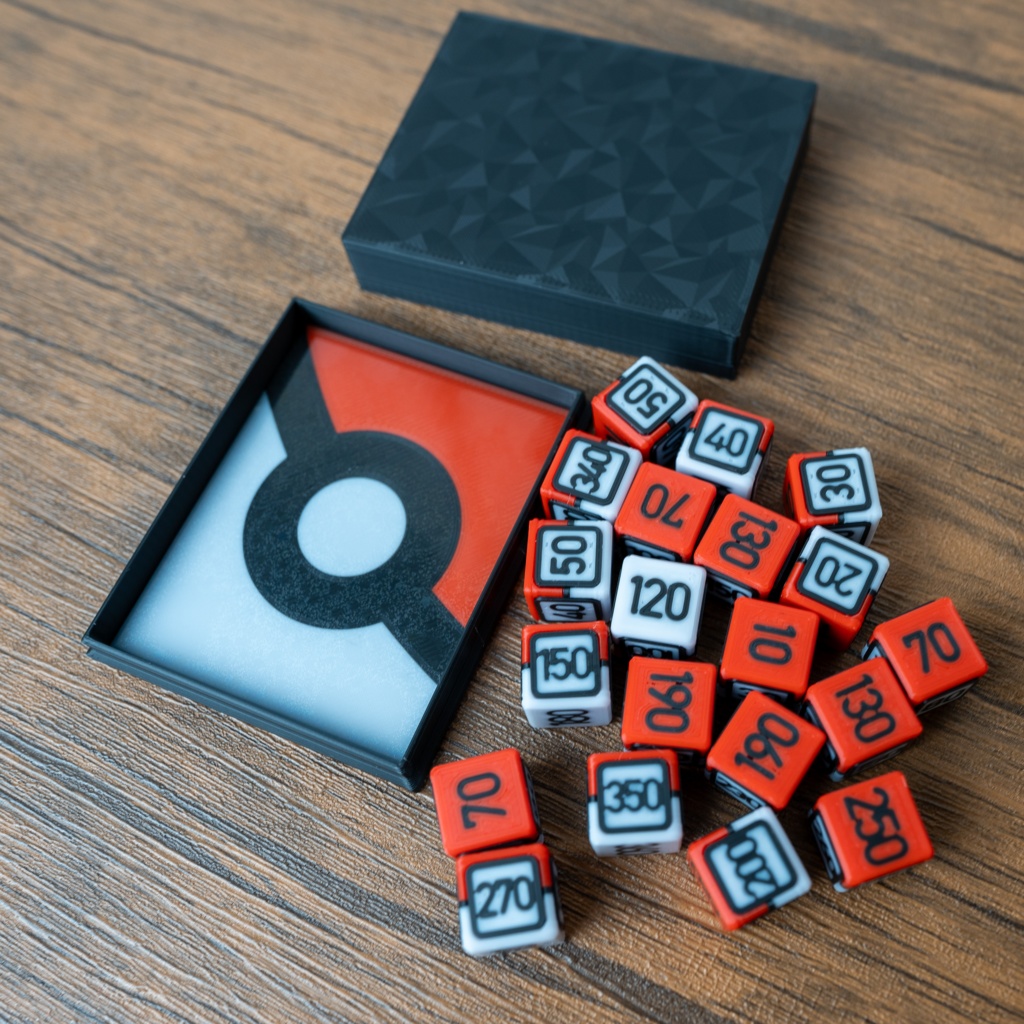 ポケカ ダメカンダイス 6種20個&ケース付き