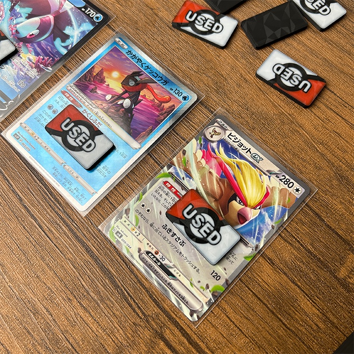 ポケカ USEDマーカー(赤) テラスタル 10個&専用ケース付き