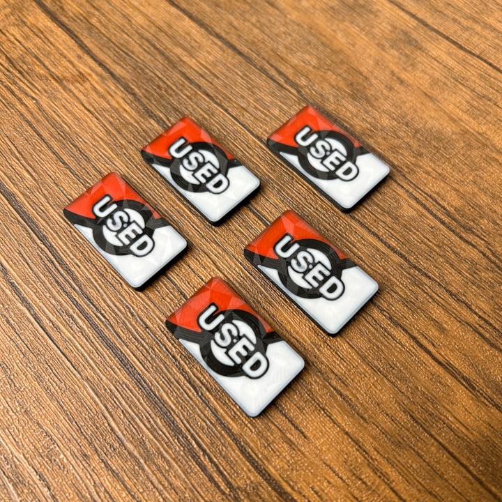 ポケカ USEDマーカー(赤) テラスタル 10個&専用ケース付き