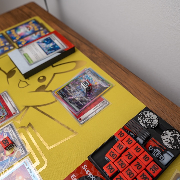 ポケカ ダメカンダイス・USEDマーカー・チェッカー&専用ケース付き
