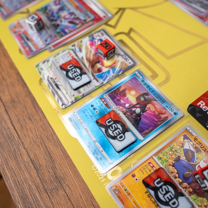 ポケカ ダメカンダイス・USEDマーカー・チェッカー&専用ケース付き