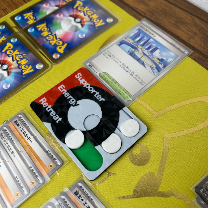 ポケカ ダイス&各種マーカー&チェッカー&スクリュー式ケース付き