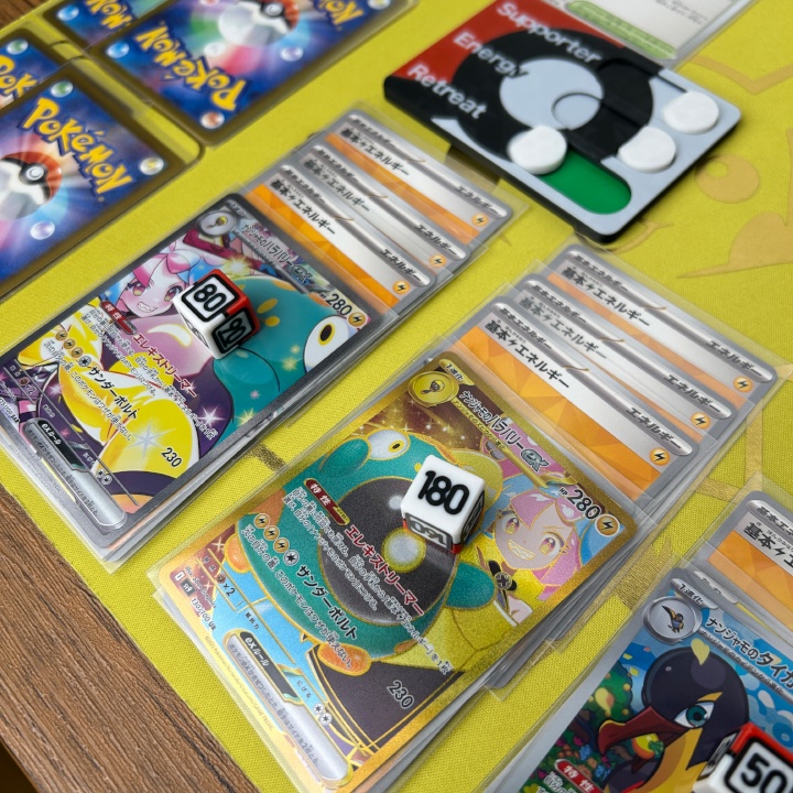 ポケカ ダイス&各種マーカー&チェッカー&スクリュー式ケース付き