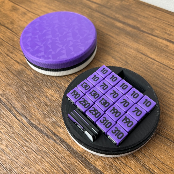 ポケカ 紫ダイス&各種マーカー&チェッカー&スクリュー式ケース付き