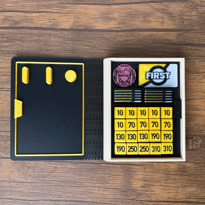 ポケカ プレイセットブック 金 ダメカンダイス/各種マーカー/チェッカー