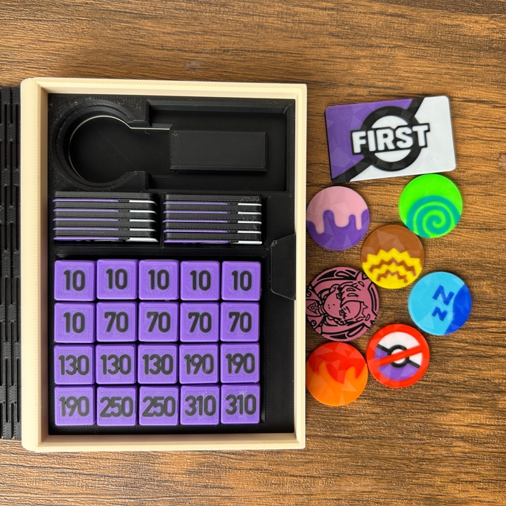 ポケカ プレイセットブック 紫 ダメカンダイス/各種マーカー/チェッカー