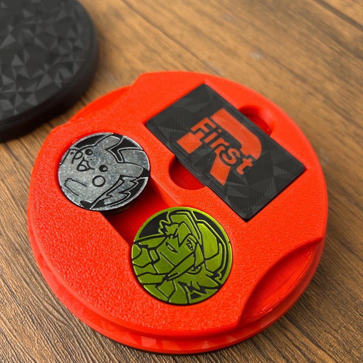 ポケカ 2段マグネットケース R ダメカンダイス、各種マーカー、チェッカー