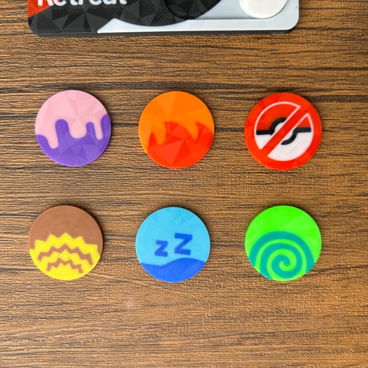 ポケカ 2段マグネットケース 赤 ダメカンダイス、各種マーカー、チェッカー