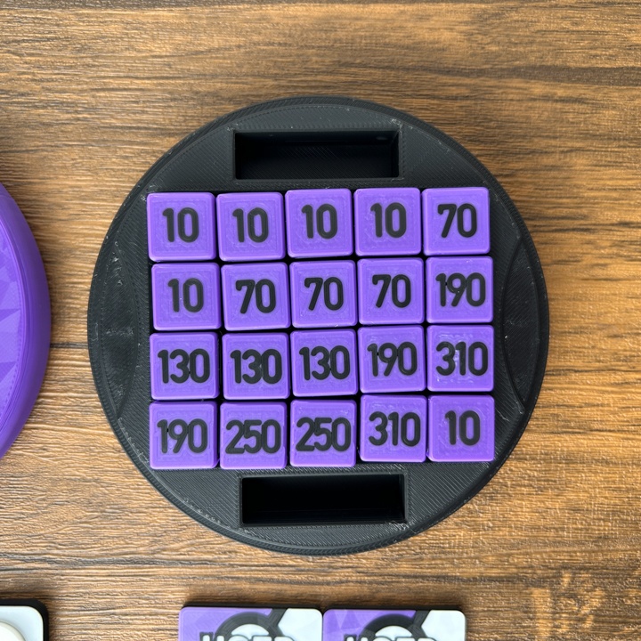 ポケカ 2段マグネットケース 紫 ダメカンダイス、各種マーカー、チェッカー