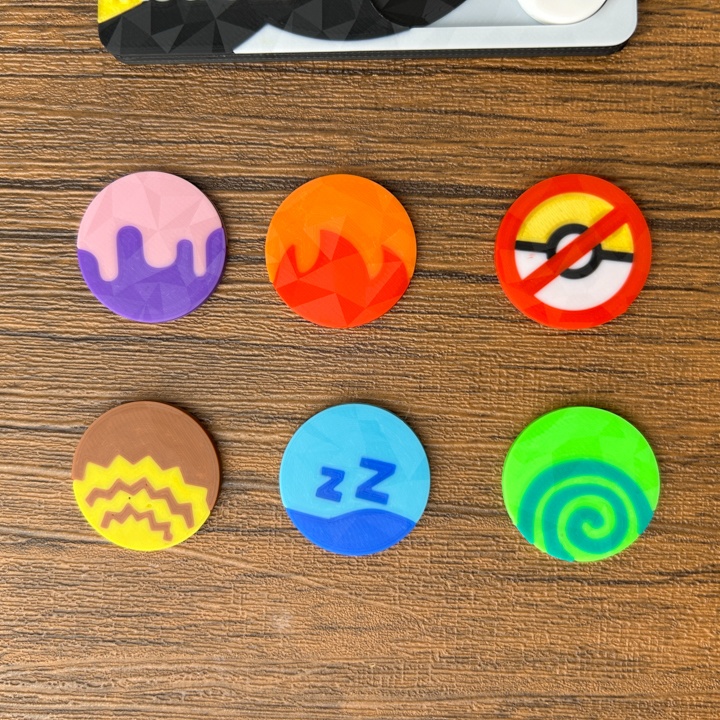 ポケカ 2段マグネットケース 金 ダメカンダイス、各種マーカー、チェッカー