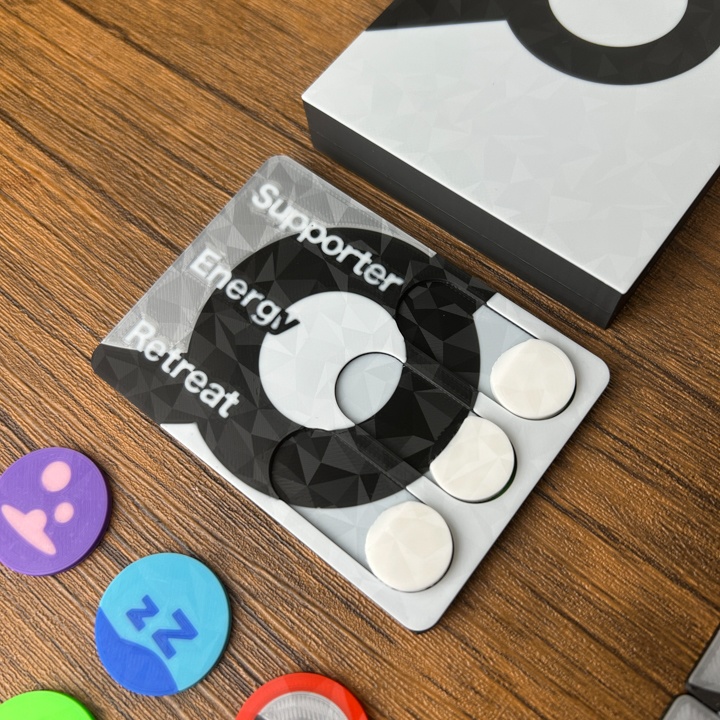 ポケカプレイセット銀 ダメカンダイス・各種マーカー・チェッカー&ケース