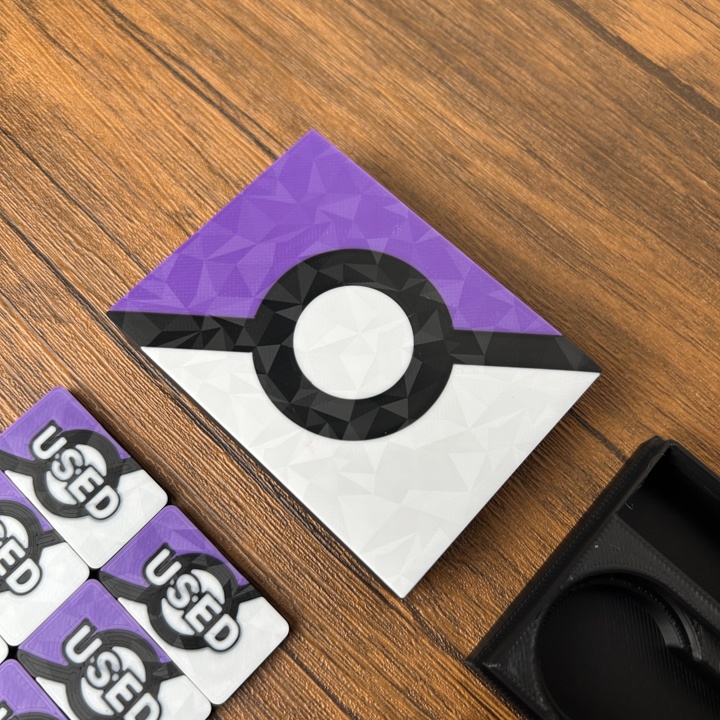ポケカ マーカーセット 紫 USED/状態異常/グッズロック/先攻後攻