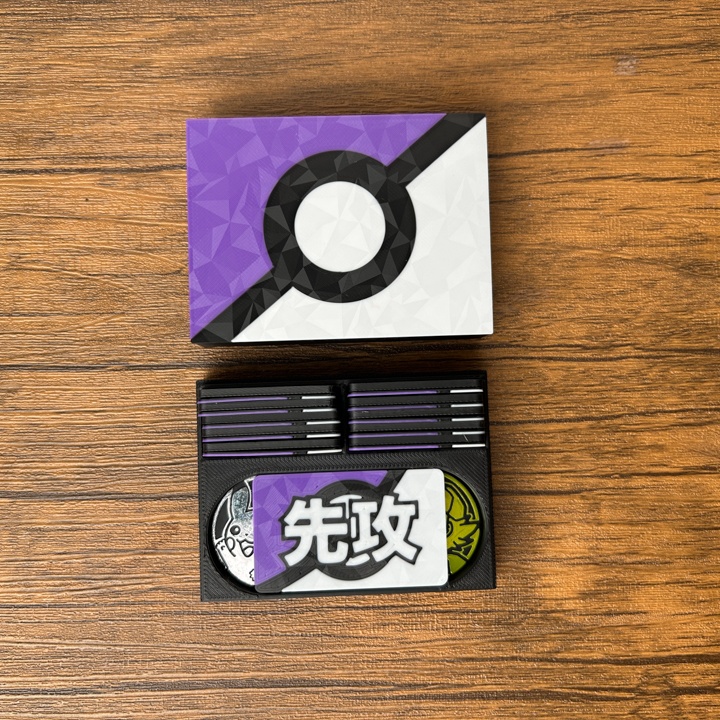 ポケカ マーカーセット 紫 USED/状態異常/グッズロック/先攻後攻