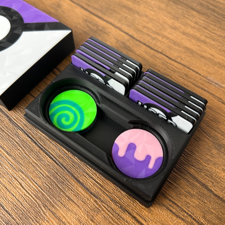 ポケカ マーカーセット 紫 USED/状態異常/グッズロック/先攻後攻