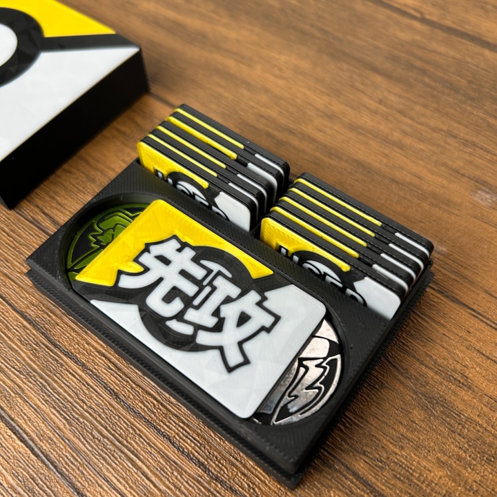 ポケカ マーカーセット 金 USED/状態異常/グッズロック/先攻後攻