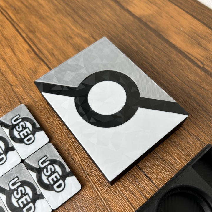 ポケカ マーカーセット 銀 USED/状態異常/グッズロック/先攻後攻