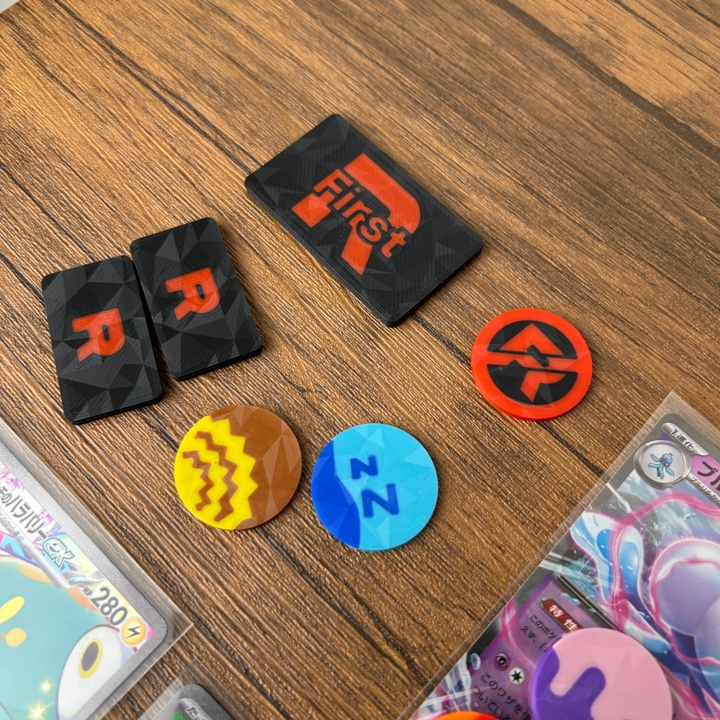 ポケカ マーカーセット R USED/状態異常/グッズロック/先攻後攻