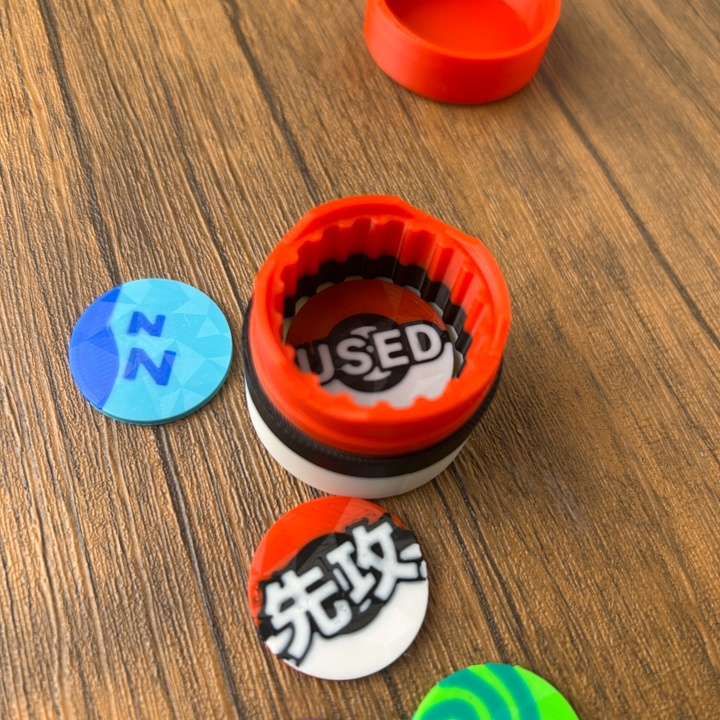 ポケカ マーカーセット スクリュー式 赤 USED/先攻後攻/状態異常